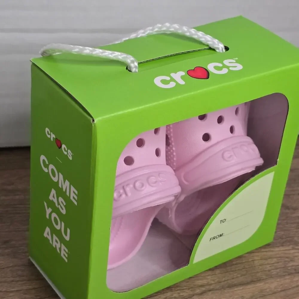 Crocs Classic Clogs Toddler 2 / 3 pink milk Rubber Slingback Round Toe Slip On